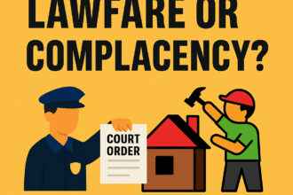 Council Blames Lawfare for Land Grabs, Residents Point to Complacency